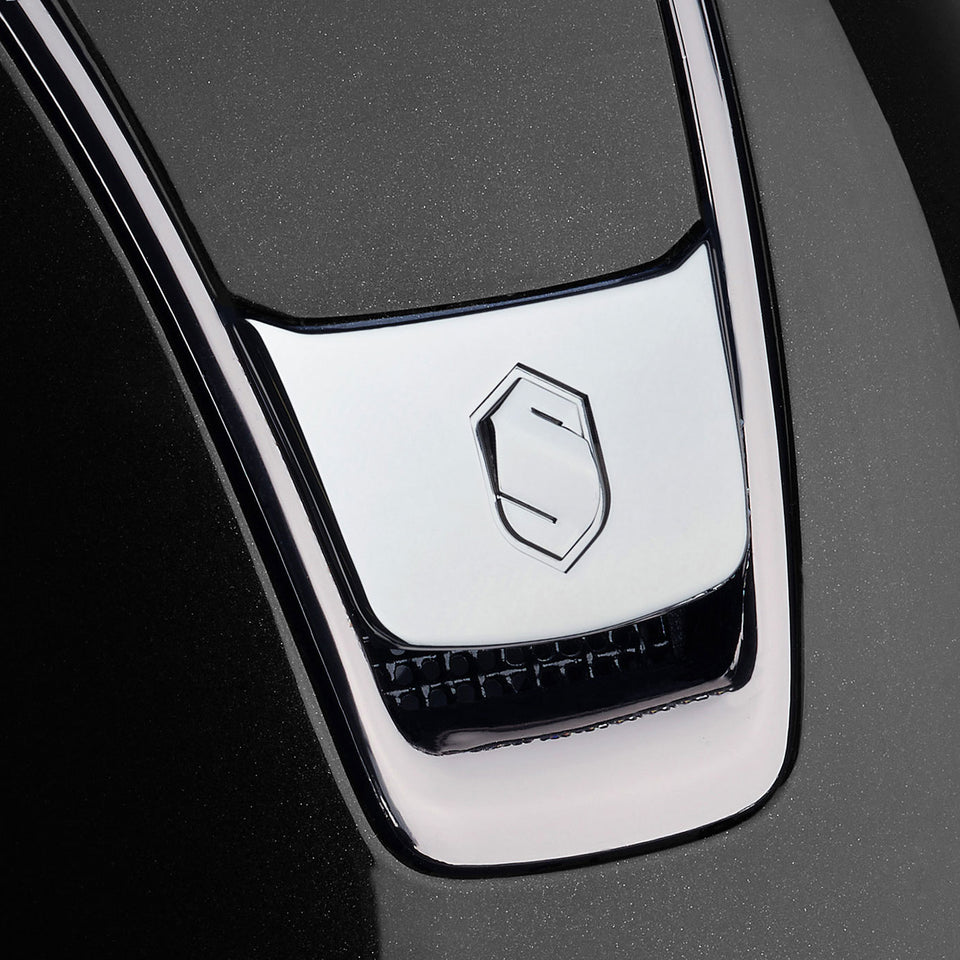 Samshield V2 Shadowglossy Standard Riding Hat - Metallic Black