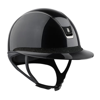 Samshield V2 Miss Shield Black Shadowglossy with Black Crystal Fabric Band and Blazon
