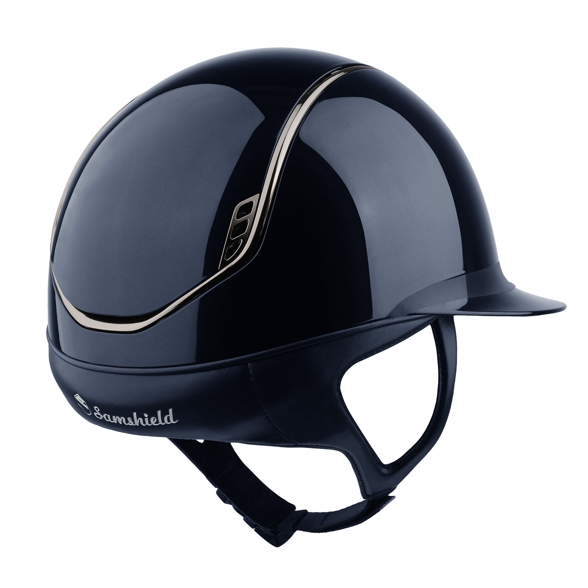 Samshield Helmets Samshield V2 Miss Shield Navy Shadowglossy Helmet with 5 Crystals ...