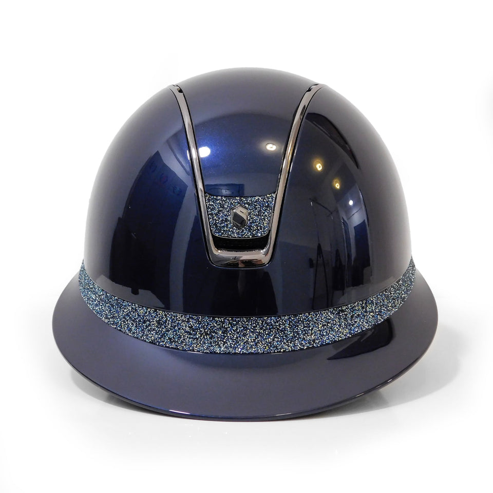 Samshield V2 Miss Shield Navy Shadowglossy with Ocean Depth Crystal Fabric Band and Blazon