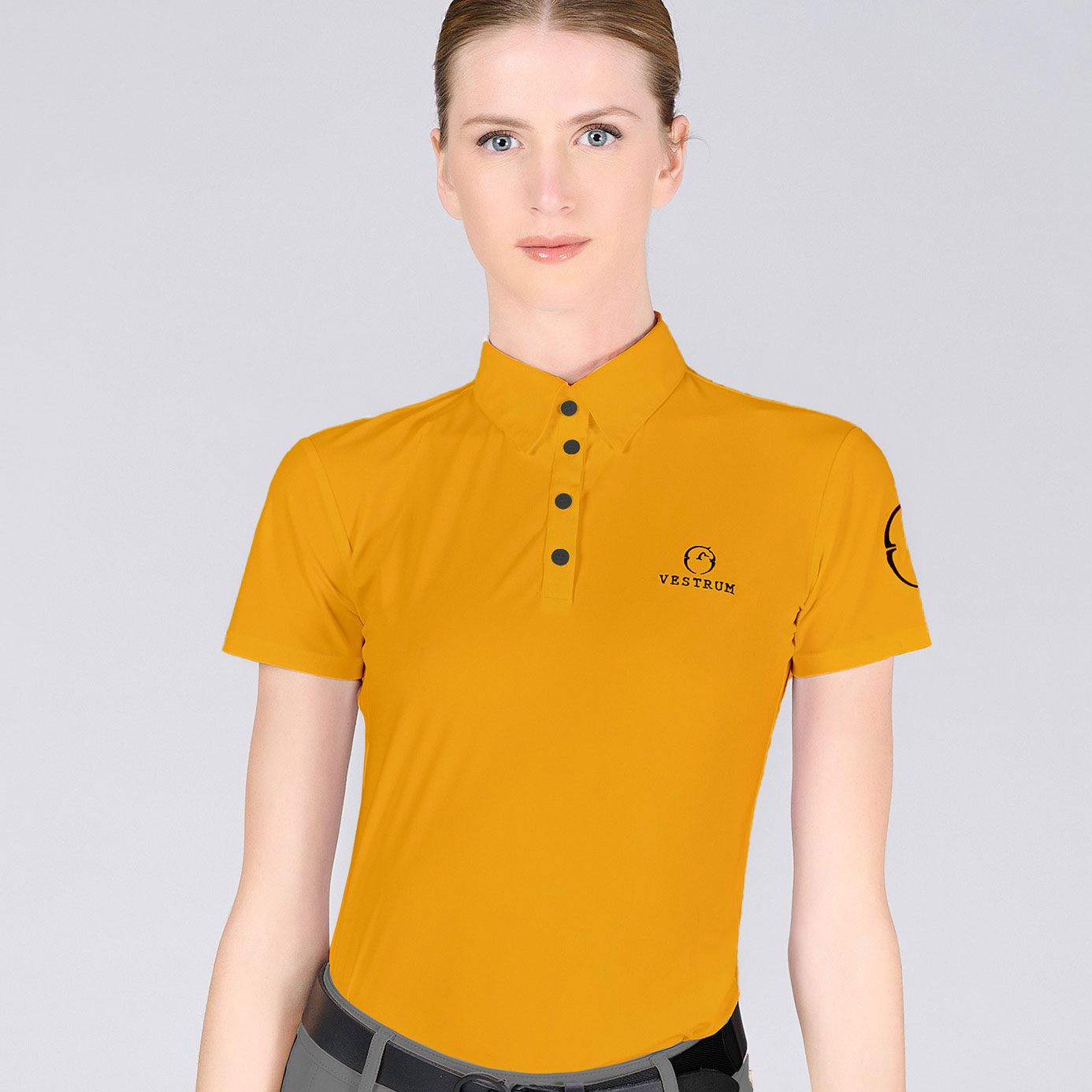 Yellow Riding Shirt Vestrum Portorose Horse Riding Polo Shirt | Yellow Ochre & Equiport ...