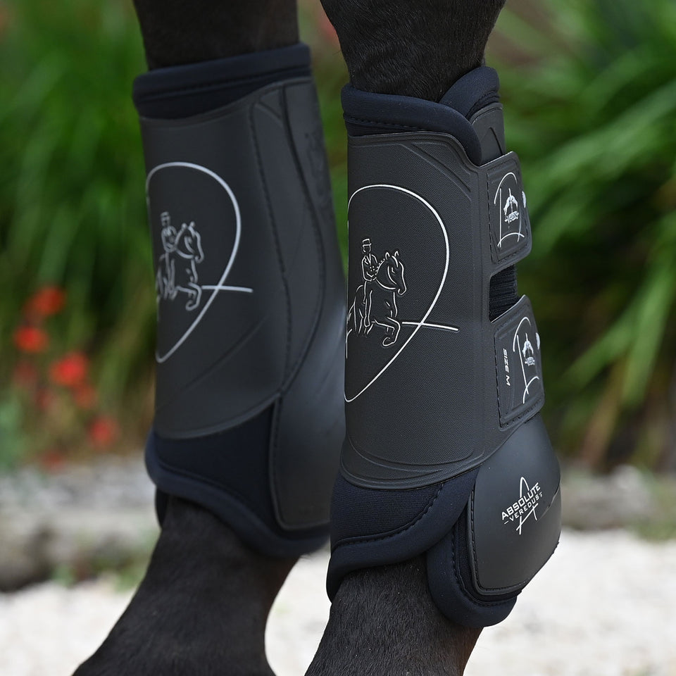 Veredus Absolute Dressage Boots Velcro Easy Strap Front - Black