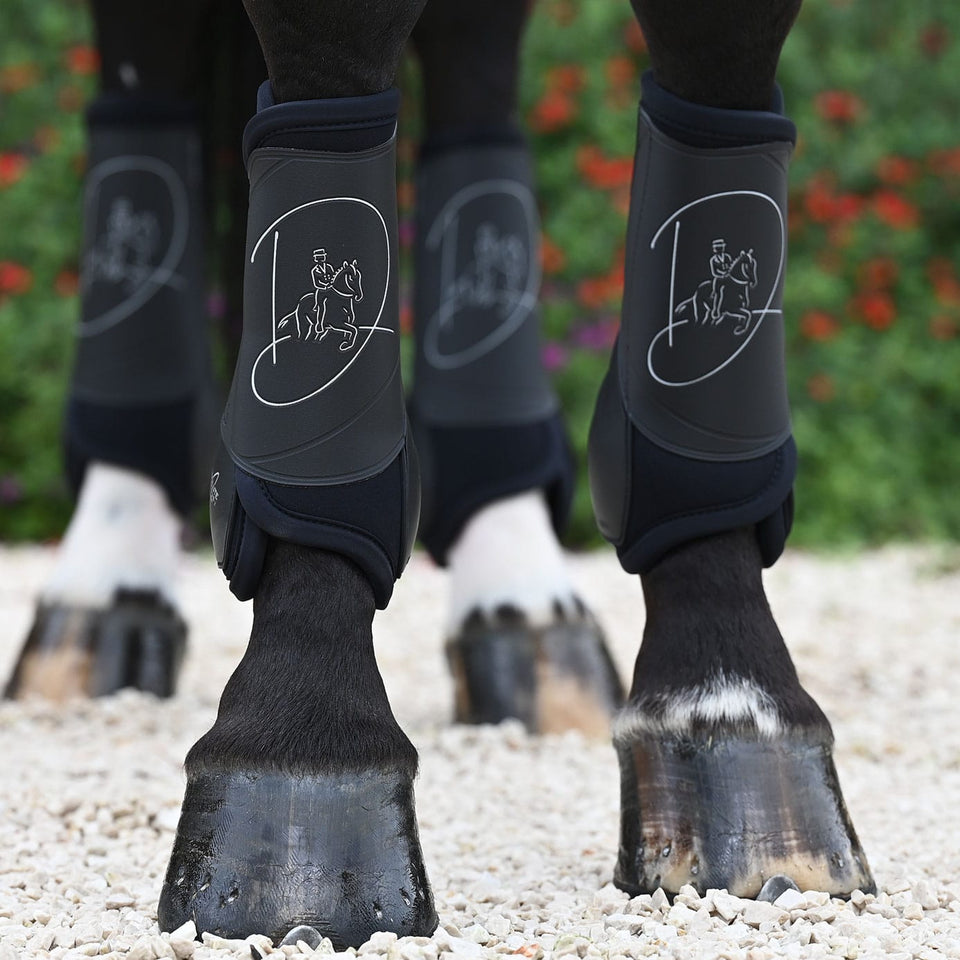 Veredus Absolute Dressage Boots Velcro Easy Strap Front - Black