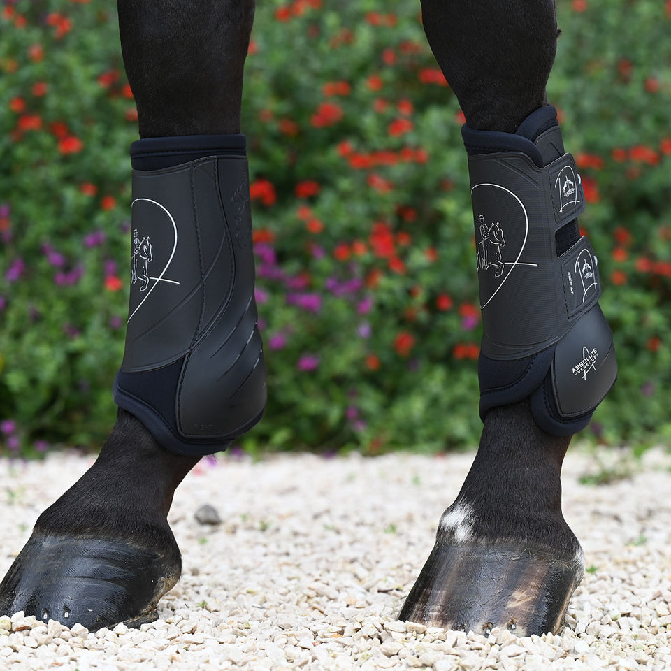 Veredus Absolute Dressage Boots Velcro Easy Strap Front - Black