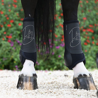Veredus Absolute Dressage Boots Velcro Easy Strap Hind - Black