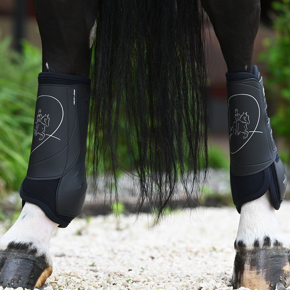 Veredus Absolute Dressage Boots Velcro Easy Strap Hind - Black