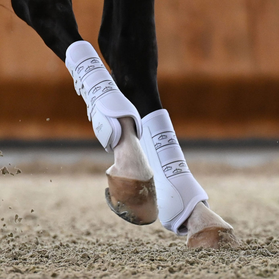 Veredus Absolute Dressage Boots Elastic Hind - White