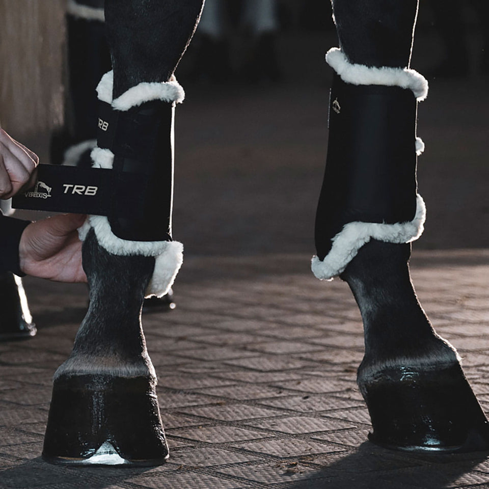 Veredus TRB STS Brushing Boots Front - Black
