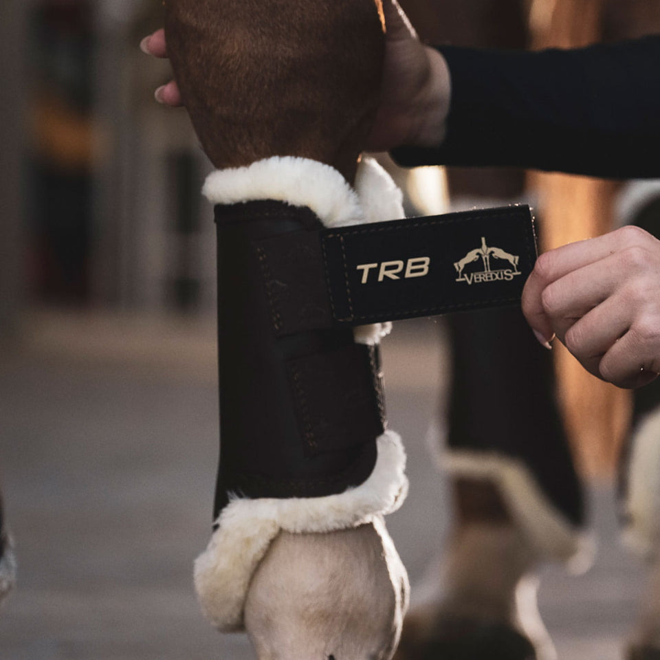 Veredus TRB STS Brushing Boots Front - Brown