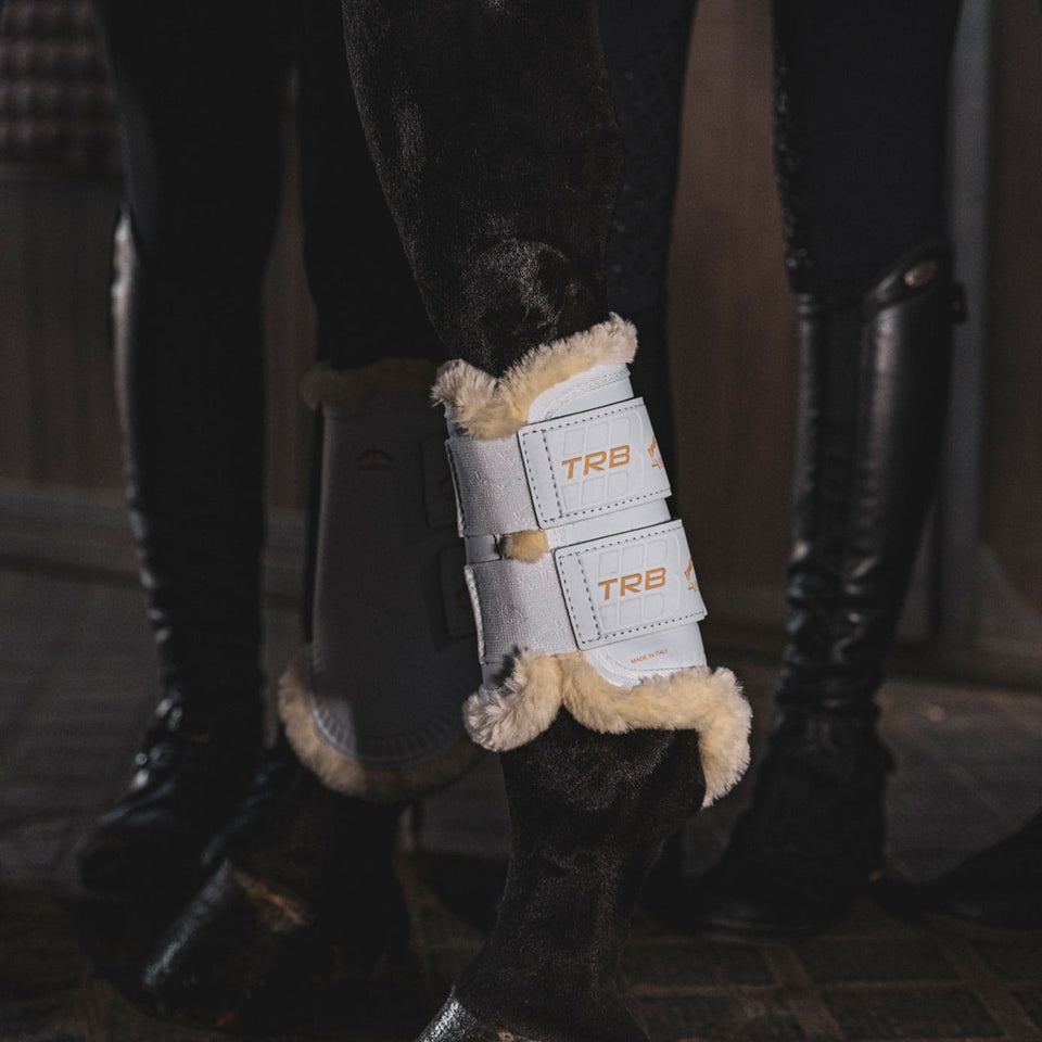 Veredus TRB STS Brushing Boots Front - White