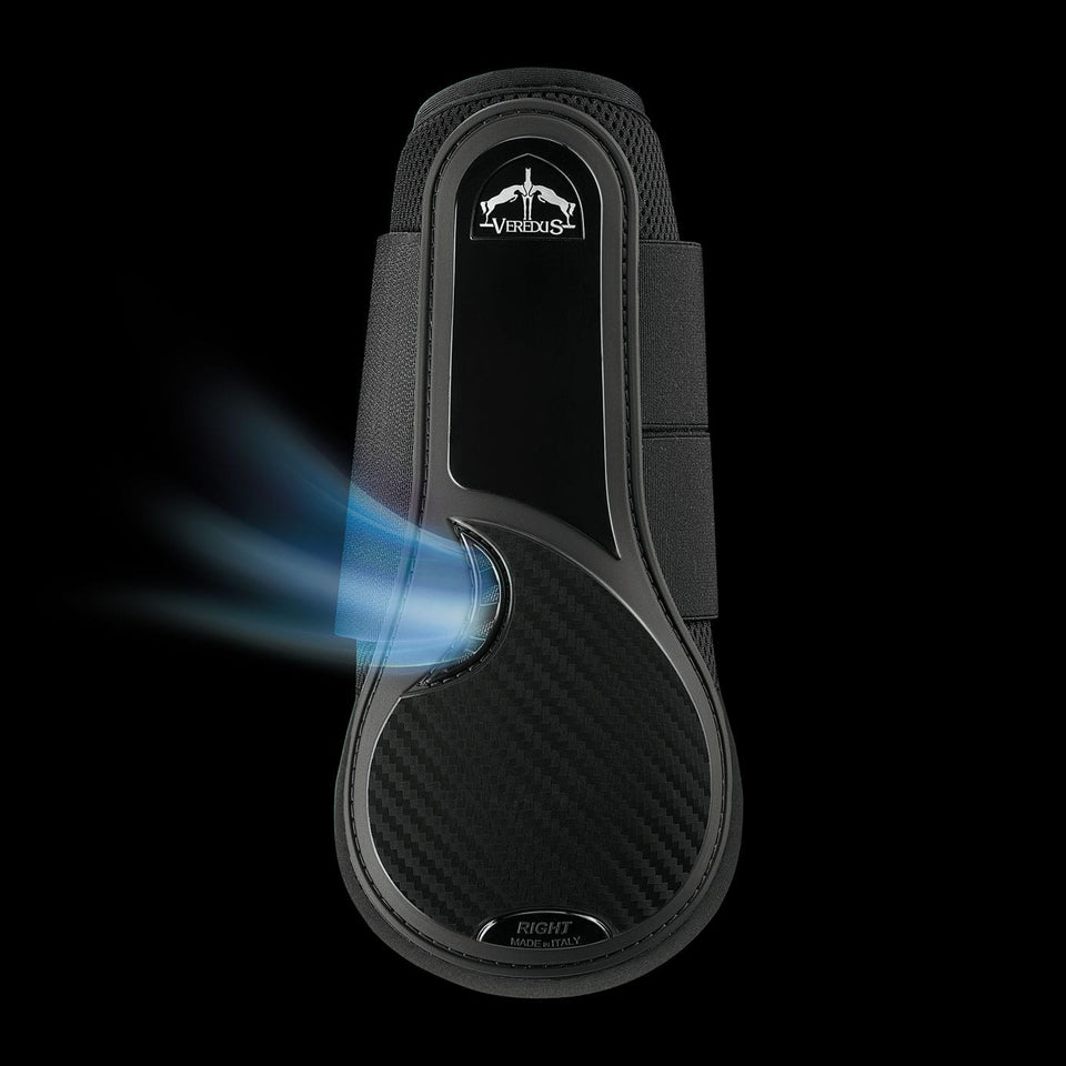 Veredus TRC Vento Brushing Boots Front - Black