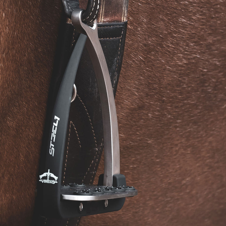 Veredus Vita Steel1 Safety Stirrups - Black/Silver