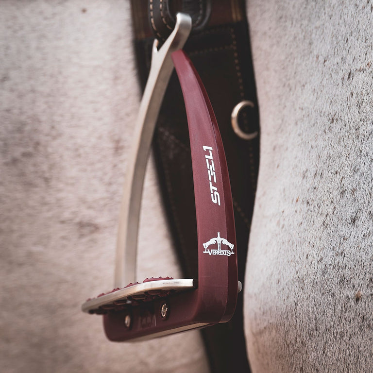 Veredus Vita Steel1 Safety Stirrups - Bordeaux/Silver