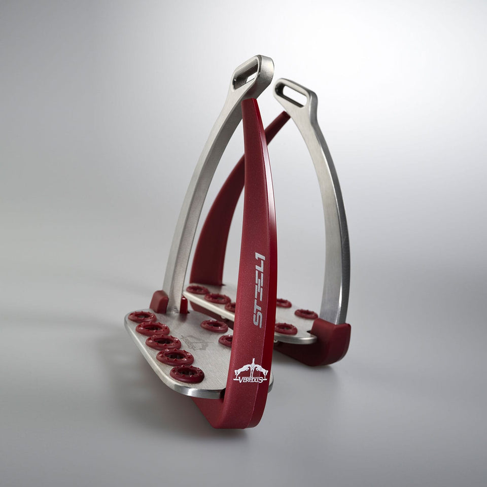 Veredus Vita Steel1 Safety Stirrups - Bordeaux/Silver