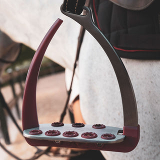 Veredus Vita Steel1 Safety Stirrups - Bordeaux/Silver