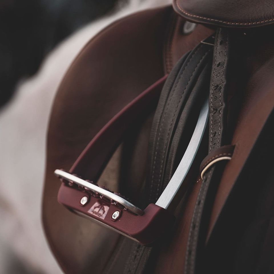 Veredus Vita Steel1 Safety Stirrups - Bordeaux/Silver