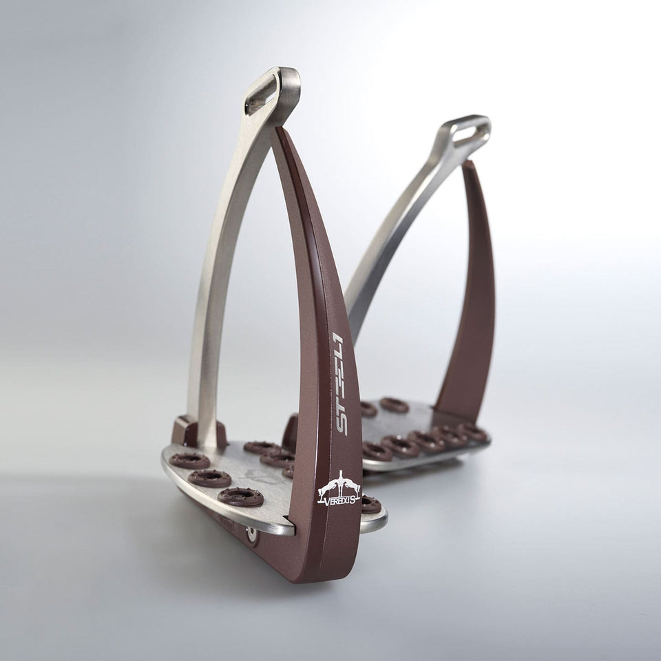 Veredus Vita Steel1 Safety Stirrups - Brown/Silver