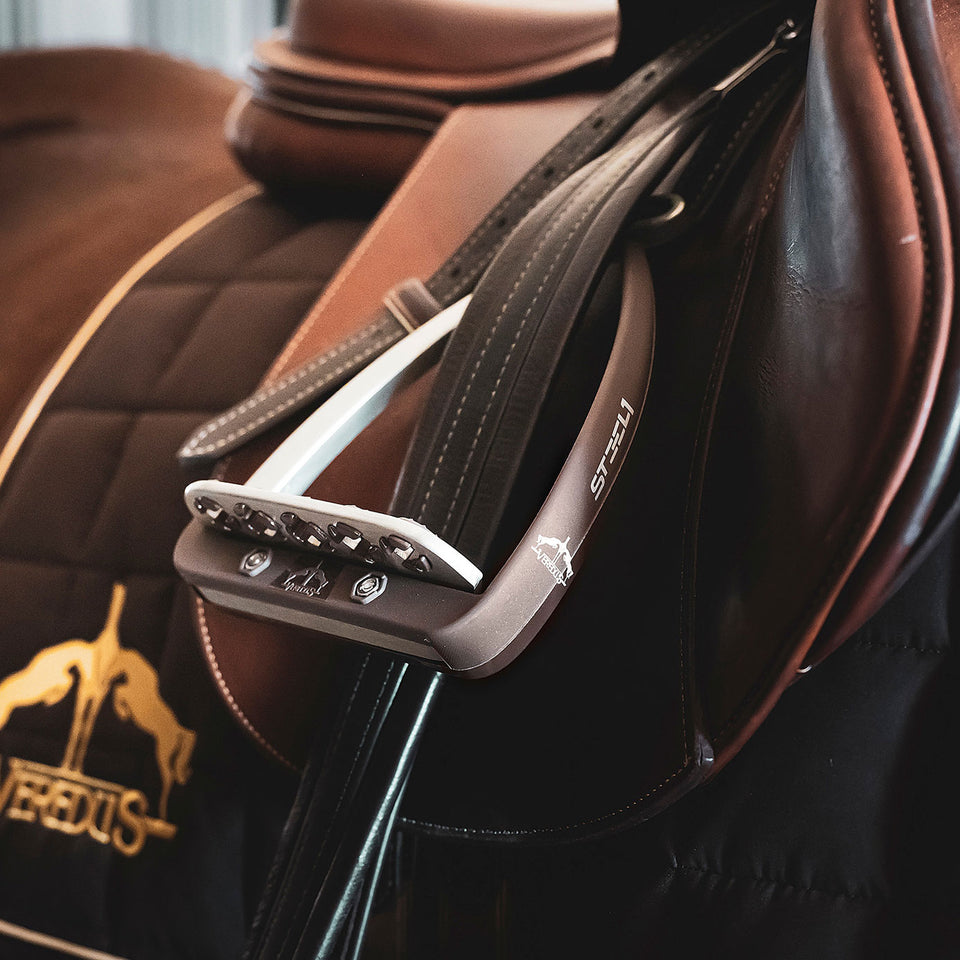 Veredus Vita Steel1 Safety Stirrups - Brown/Silver