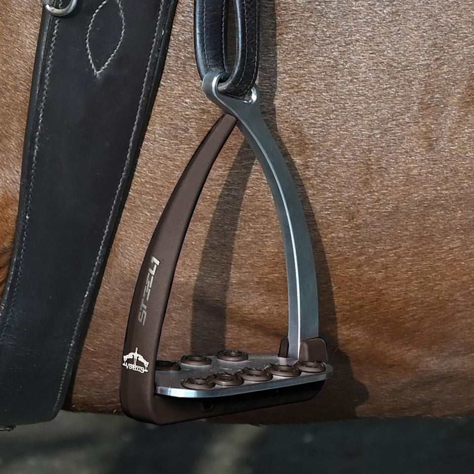 Veredus Vita Steel1 Safety Stirrups - Brown/Silver