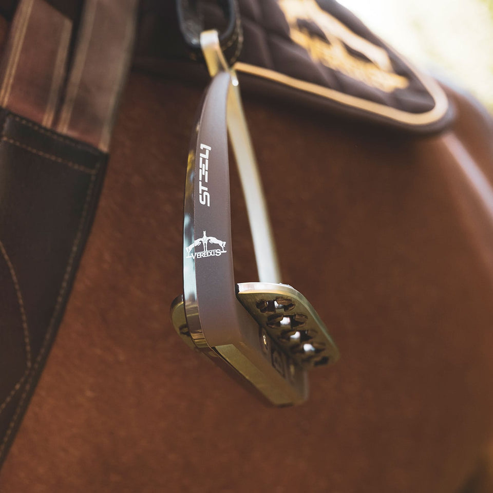 Veredus Vita Steel1 Safety Stirrups - Brown/Silver