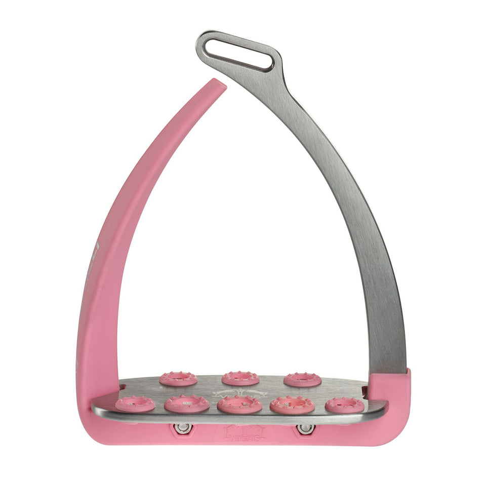 Veredus Vita Steel1 Safety Stirrups - Light Pink/Silver