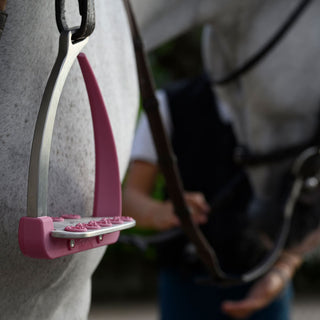 Veredus Vita Steel1 Safety Stirrups - Light Pink/Silver