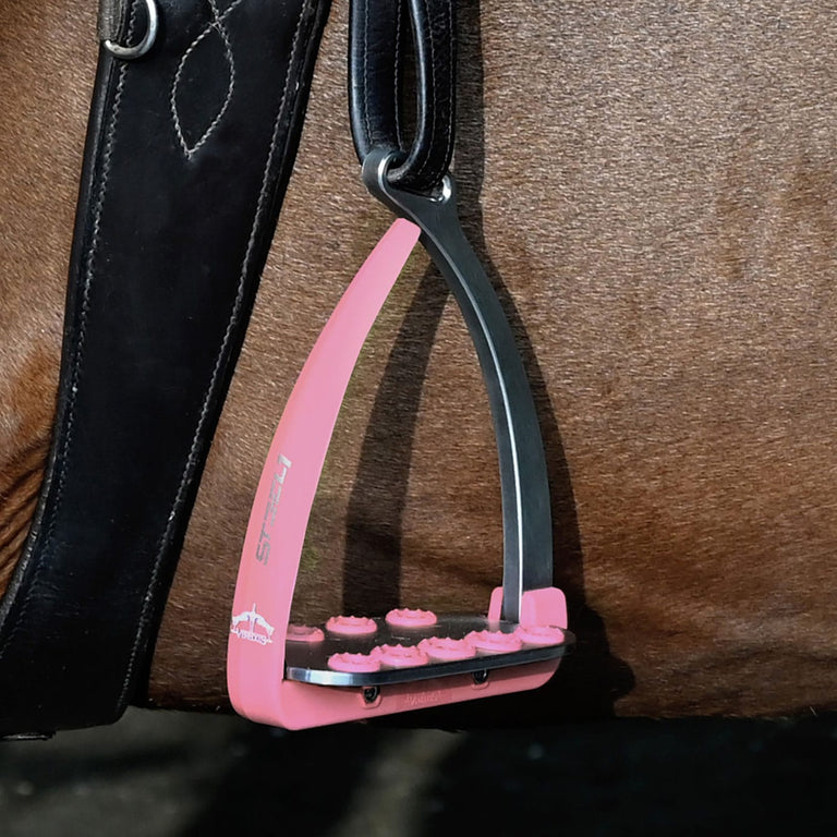 Veredus Vita Steel1 Safety Stirrups - Light Pink/Silver