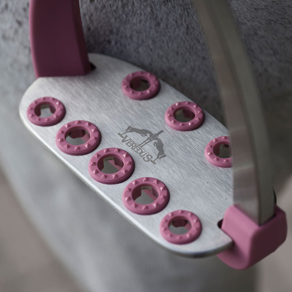 Veredus Vita Steel1 Safety Stirrups - Light Pink/Silver