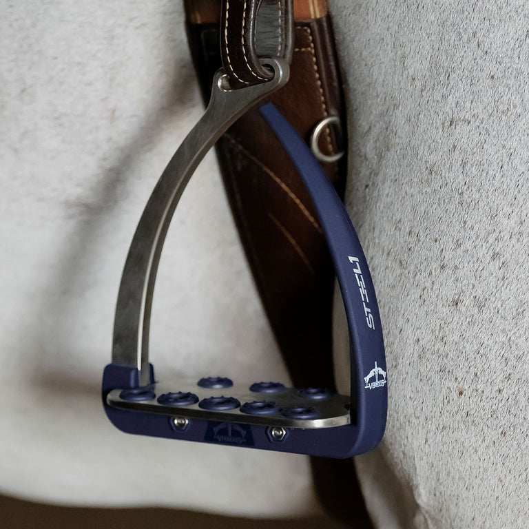Veredus Vita Steel1 Safety Stirrups - Navy/Silver