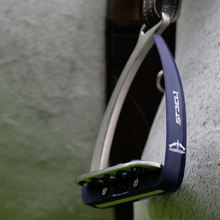 Veredus Vita Steel1 Safety Stirrups - Navy/Silver