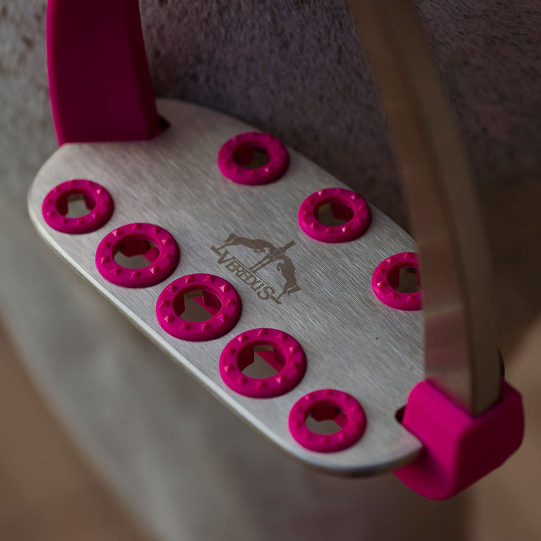Veredus Vita Steel1 Safety Stirrups - Pink/Silver