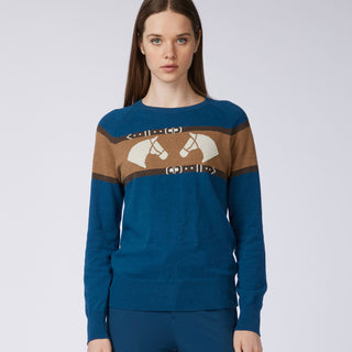 Vestrum Spruce Meadows Round Neck Knitted Sweater - Maldives Blue