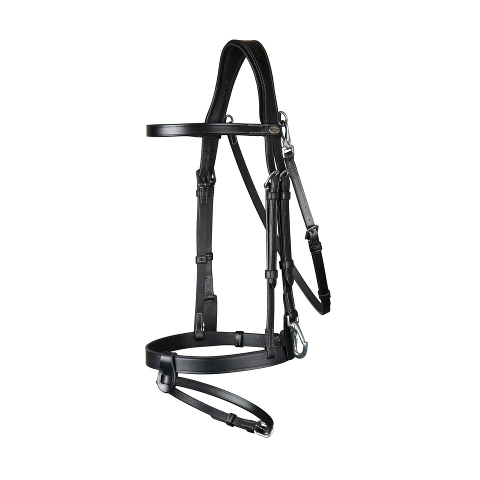 Dy'on Working Collection Flat Flash Noseband Bridle - Black