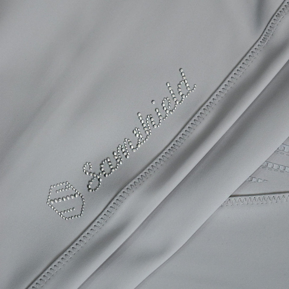 Samshield Chloe Metal Dots Knee Grip Breeches - Light Grey